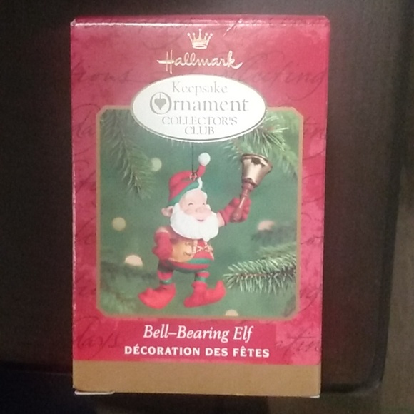 2000 Keepsake Ornament Collector's Club Bell Bearing Elf & Ringing Reindeer - Picture 2 of 5